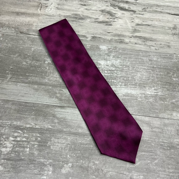Vitaliano Pancaldi Other - Vitaliano Pancaldi Purple Abstract Pattern Silk Tie